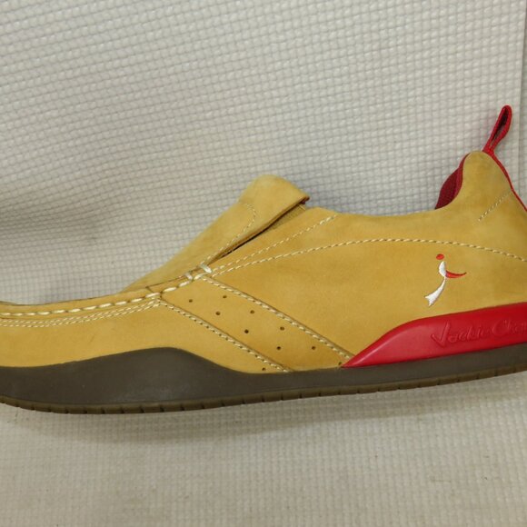 Jackie Chan Boat Loafers Soft Leather Tan Mens Size 9.5 FE4A83001045 READ - Picture 9 of 15